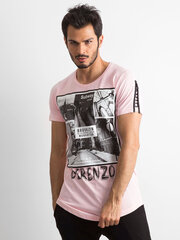 T-krekls, gaiši rozā cena un informācija | Vīriešu T-krekli | 220.lv