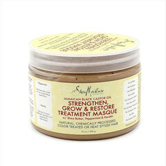 Питательная капиллярная маска Shea Moisture Jamaican Black Castor Oil Strengthen, Grow & Restore Treatment 340 g цена и информация | Распылите крем-спрей на волосы на расстоянии 20-25 см, расчешите их расческой. | 220.lv