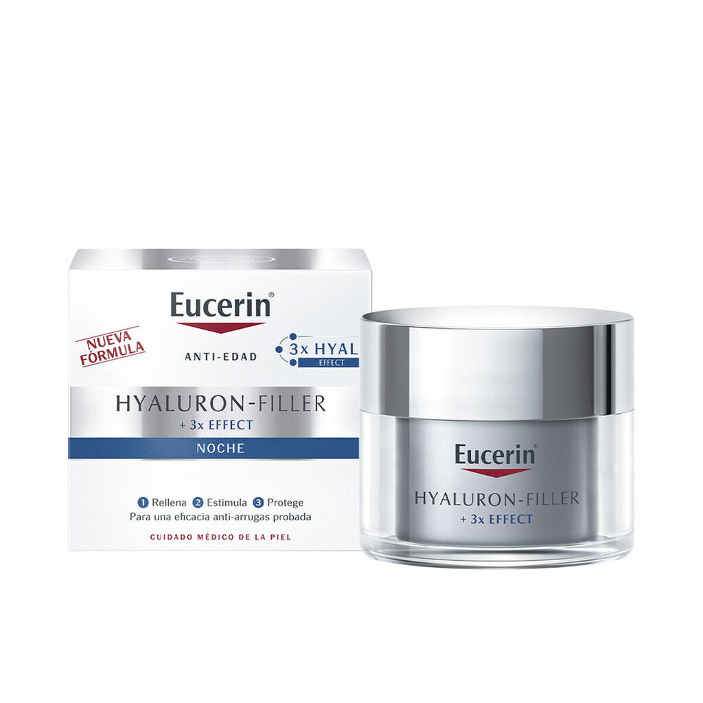 Nakts -pret-novecošanās krēms Eucerin Hyaluronic Filler, 50 ml cena un informācija | Sejas krēmi | 220.lv