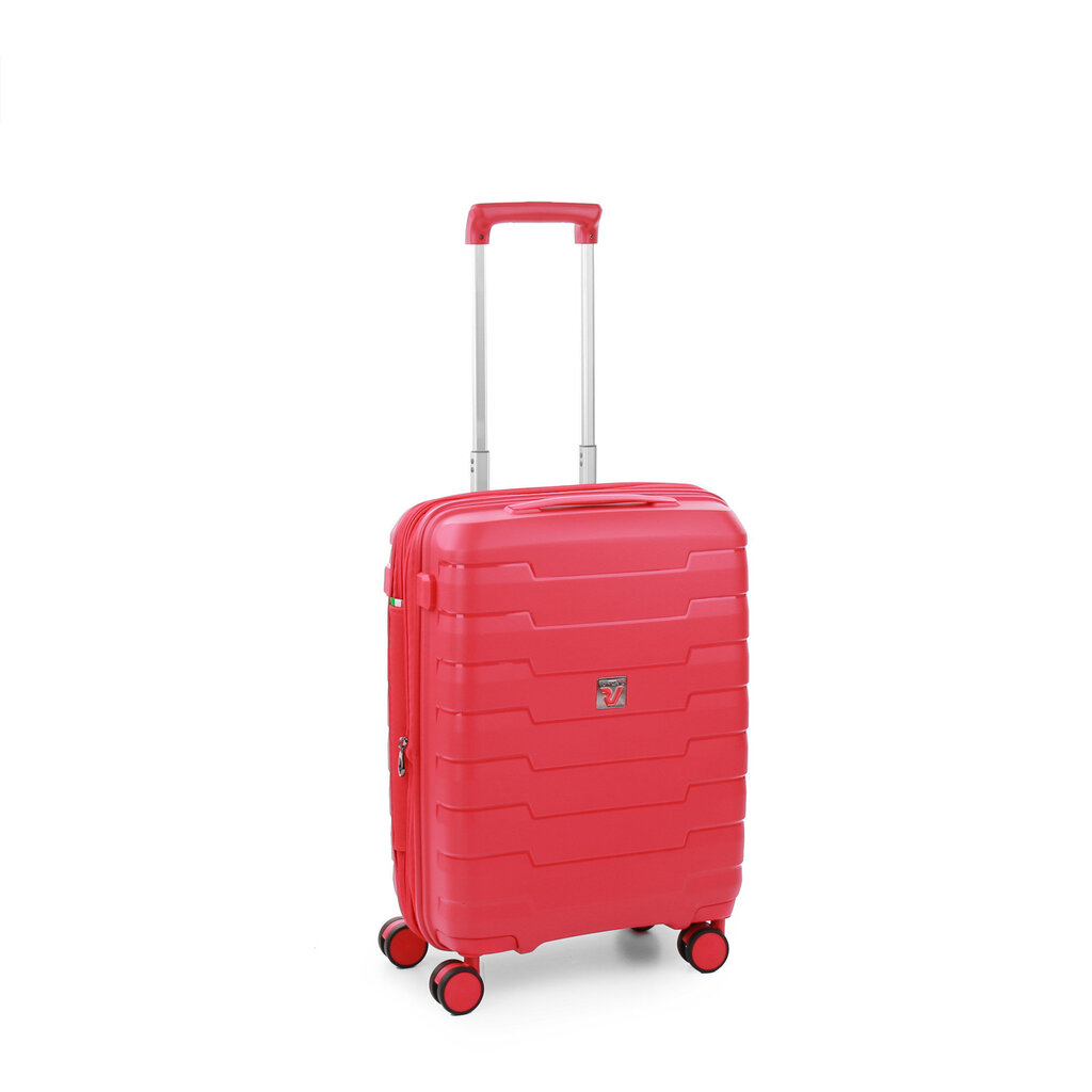 Koferis-rokas-bagāžas-cietais-55x40x20-SKYLINE-sarkans cena un informācija | Koferi, ceļojumu somas | 220.lv