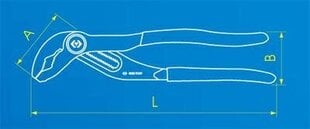 Regulējamas knaibles King Tony, 250 mm cena un informācija | Rokas instrumenti | 220.lv
