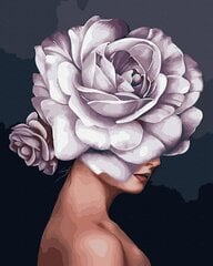 Glezniecība pēc cipariem Oh Art! White Rose, 40x50 cm cena un informācija | Gleznas pēc numuriem | 220.lv