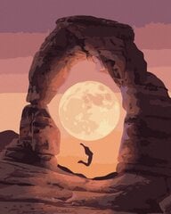 Картина по номерам 40x50 cm.  "Луна и горы" цена и информация | Живопись по номерам | 220.lv