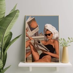 Картина по номерам 40x50 cm.  "Женщина на пляже" цена и информация | Живопись по номерам | 220.lv