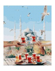 Glezna pēc numuriem 40x50 cm. Gleznošanas komplekts - Izkrāso pēc cipariem "Tēja Stambulā" cena un informācija | Gleznas pēc numuriem | 220.lv