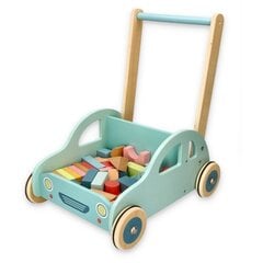 Stumjama rotalļieta Mašīna ar klučiem Lelin, 36 daļas cena un informācija | Rotaļlietas zīdaiņiem | 220.lv