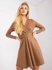 Женское мини-платье в стиле бохо Och Bella коричневого цвета цена и информация | Платья | 220.lv