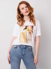 белая женская футболка с v-образным вырезом aileen цена и информация | Женские футболки | 220.lv