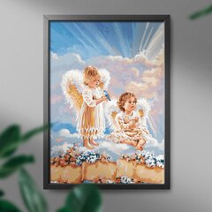 Картина по номерам 40x50 cm.  "Ангелы в облаках" цена и информация | Живопись по номерам | 220.lv