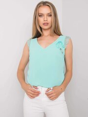 Женская бело-зеленая блуза с принтом цена и информация | Женские блузки, рубашки | 220.lv