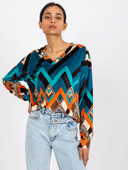 Короткая блузка, бирюзовая цена и информация | Женские блузки, рубашки | 220.lv