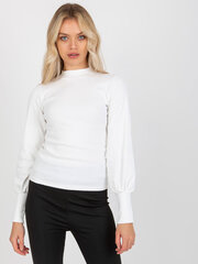 Женская короткая блуза в рубчик RUE PARIS, белая  цена и информация | Женские блузки, рубашки | 220.lv
