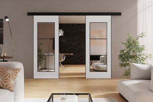 Двойные раздвижные двери с зеркалом  KIE76DUO/172 цена и информация | Шкафы | 220.lv