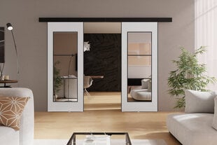 Двойные раздвижные двери с зеркалом  KIE76DUO/192 цена и информация | Шкафы | 220.lv