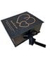 Dāvanu kaste ar vāku un lentu, 26x22x11.5 cm, melns cena un informācija | Dāvanu saiņošanas materiāli | 220.lv