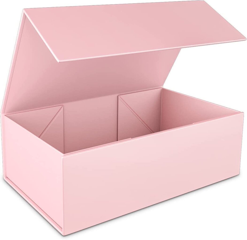 Dāvanu kaste ar vāku un lentu, 26x22x11.5 cm, rozā cena un informācija | Dāvanu saiņošanas materiāli | 220.lv