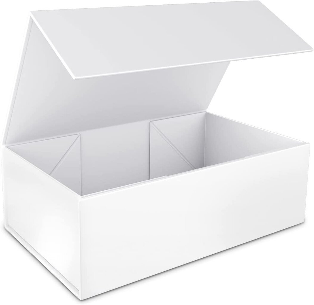 Dāvanu kaste ar vāku un lentu, 26x22x11.5 cm, balts цена и информация | Dāvanu saiņošanas materiāli | 220.lv