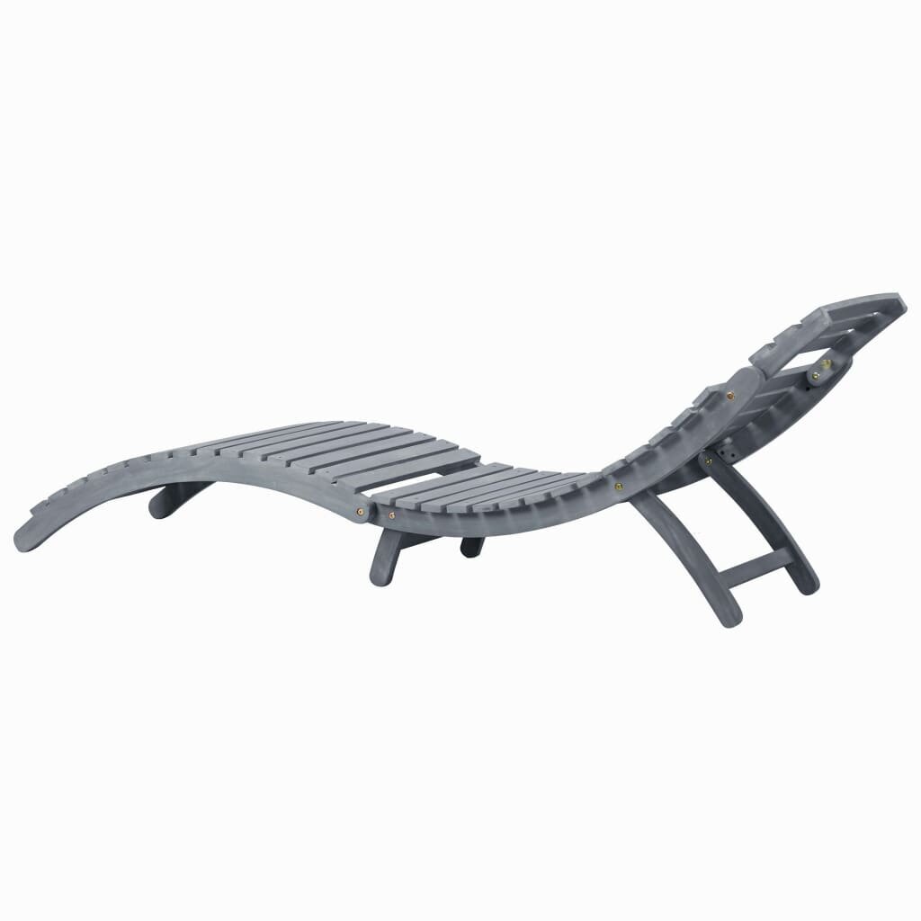 Sauļošanās zvilnis ar matraci vidaXL, 190x60x51 cm, pelēks цена и информация | Sauļošanās krēsli | 220.lv