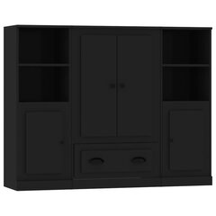 Augstie skapji vidaXL, 132x35,5x103,5 cm, melns цена и информация | Шкафчики в гостиную | 220.lv