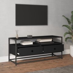 TV plaukts vidaXL, 100x35x45 cm, melns cena un informācija | TV galdiņi | 220.lv