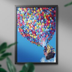 Glezna pēc numuriem 40x50 cm. Gleznošanas komplekts - Izkrāso pēc cipariem "Māja ar baloniem" cena un informācija | Gleznas pēc numuriem | 220.lv