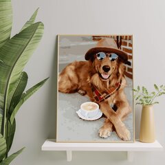 Картина по номерам 40x50 cm.  "Собака в очках" цена и информация | Живопись по номерам | 220.lv