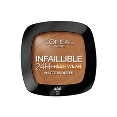 Компактная пудра для лица с эффектом загара L'Oreal Make Up Infaillible 400-tan doré 24 часов (9 г) цена и информация | Пудры, базы под макияж | 220.lv