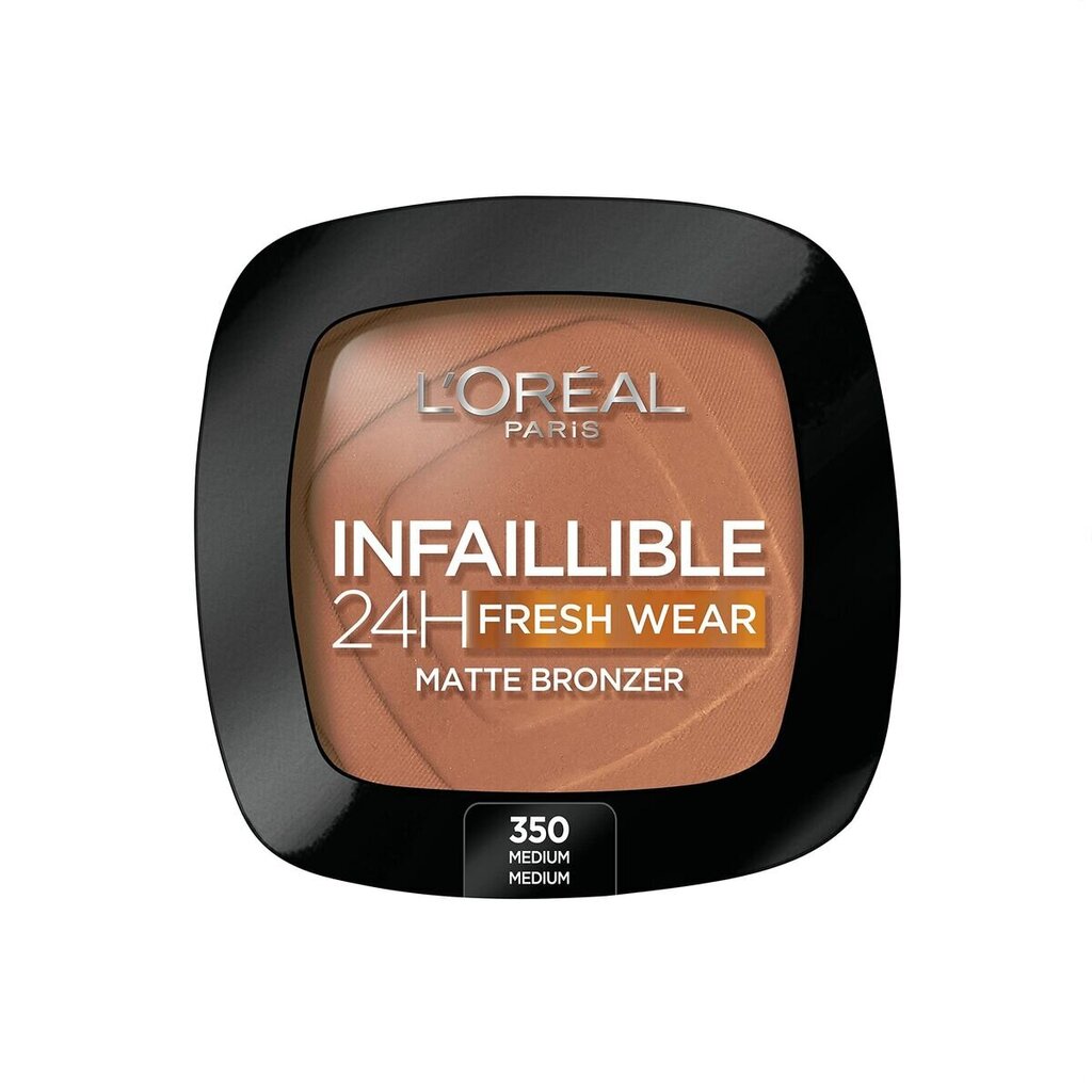 Kompakts brūnējošs pulveris L'Oreal Make Up Infaillible 350-medium moyen 24 stundas (9 g) cena un informācija | Grima bāzes, tonālie krēmi, pūderi | 220.lv