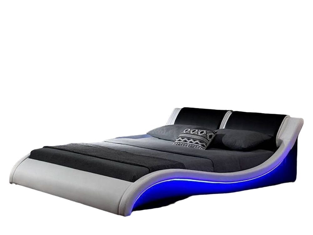 Gultas komplekts Barracuda Gulta un matracis ar LED gaismu 160x200 Mākslīgā āda cena un informācija | Gultas | 220.lv