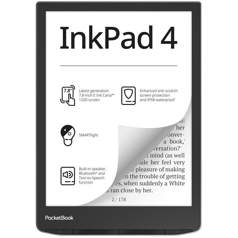 PocketBook InkPad 4 PB743G-U-WW цена и информация | E-grāmatu lasītāji | 220.lv