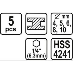 Urbju komplekts Hex, 6,3 mm cena un informācija | Rokas instrumenti | 220.lv