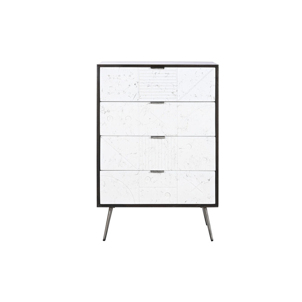 Kumode DKD Home Decor 70 x 40 x 105 cm Balts Tumši brūns Mango koks cena un informācija | Kumodes | 220.lv