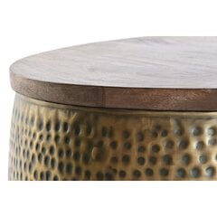 Mazs galdiņš DKD Home Decor Bronza Metāls Mango koks (74 x 74 x 44 cm) cena un informācija | Žurnālgaldiņi | 220.lv