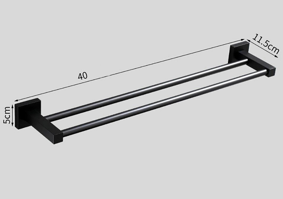 Dvieļu turētājs 40 x 11,5 x 5 cm R9 cena un informācija | Vannas istabas aksesuāri | 220.lv