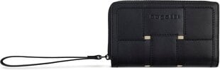 Женский кожаный кошелек на молнии Bugatti Lia RFID-кошелек, черный цена и информация | Женские кошельки, держатели для карточек | 220.lv