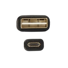 Cable - USB to Micro USB - reversible 1 Meter BLACK цена и информация | Кабели для телефонов | 220.lv