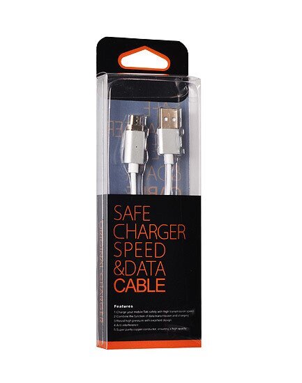 Cable Magnetic Type 1 - USB to Micro USB - with detachable plug 1 m, SILVER (blister pack) cena un informācija | Savienotājkabeļi | 220.lv