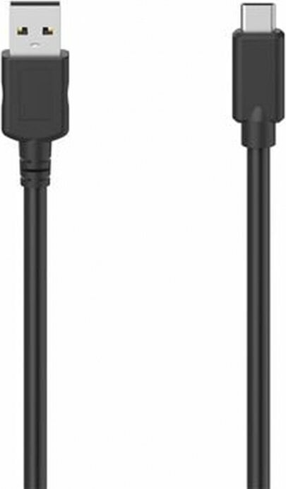 USB-C Cable to USB Hama Technics ECO PC 1,5 m Melns cena un informācija | Savienotājkabeļi | 220.lv