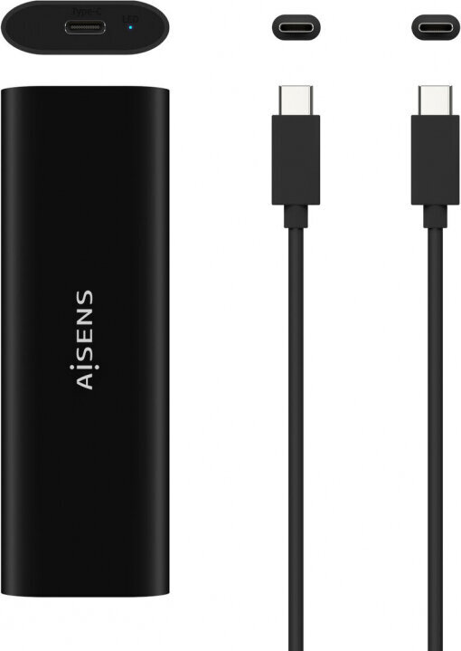 Cietā diska ietvars Aisens ASM2-014B USB Melns USB 3.2 Gen 2 (3.1 Gen 2) цена и информация | Cieto disku somas un apvalki | 220.lv
