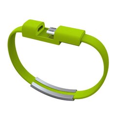 Bracelet cable - USB to Micro USB - green cena un informācija | Savienotājkabeļi | 220.lv