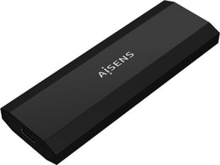 Cietā diska ietvars Aisens ASM2-017B USB Melns USB-C USB 3.2 Gen 2 (3.1 Gen 2) cena un informācija | Cieto disku somas un apvalki | 220.lv