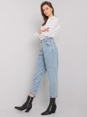 Женские ярко-синие джинсовые брюки из денима цена и информация | Женские джинсы | 220.lv