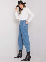 Женские ярко-синие джинсовые брюки из денима цена и информация | Джинсы | 220.lv