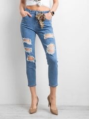 Женские ярко-синие джинсовые брюки из денима цена и информация | Женские джинсы | 220.lv