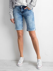 Женские ярко-синие джинсовые брюки из денима цена и информация | Женские шорты | 220.lv