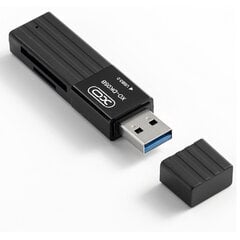 XO DK05B 2in1 Karšu lasītājs USB 3.0 Flash Disks ar Micro SD un SD karšu slotu Melns цена и информация | Адаптеры и USB разветвители | 220.lv