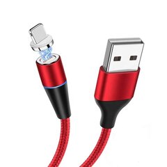 Cable Magnetic Type 2 - USB to Lightning - with detachable plug 3A 1 Meter RED цена и информация | Кабели для телефонов | 220.lv