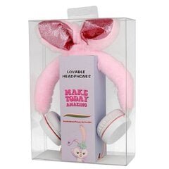 GJBY headphones - Plush RABBIT Pink цена и информация | Наушники с микрофоном Asus H1 Wireless Чёрный | 220.lv