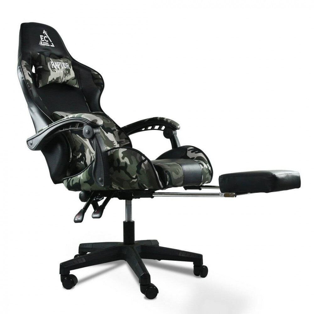 Grozāmais spēļu krēsls ar kāju balstu cena un informācija | Biroja krēsli | 220.lv