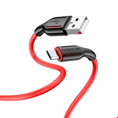 Borofone Cable BX63 Charming - USB to MicroUSB - 2,4A 1 metre black-red цена и информация | Кабели для телефонов | 220.lv